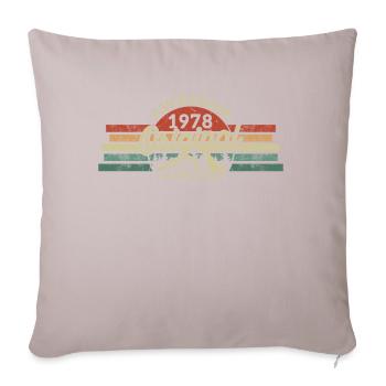 Année du cadeau d’anniversaire 1978 - Housse de coussin décorative 45 x 45 cm - taupe clair - Devant
