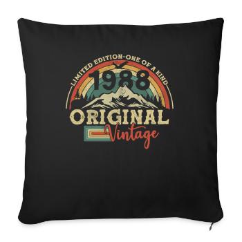 Birthday present born in 1988 - Sofa pillowcase 17,3'' x 17,3'' (45 x 45 cm) - black - Front