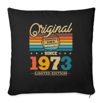 Original seit 1973 - Limitierte Auflage - Sofakissenbezug 45 x 45 cm - Schwarz - Vorne