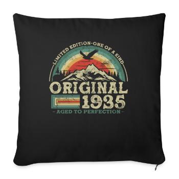 Original seit 1935 limitierte Auflage - Sofakissenbezug 45 x 45 cm - Schwarz - Vorne