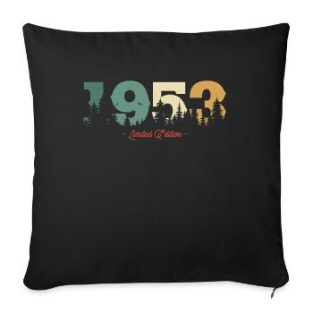 Édition limitée de 1953 - Housse de coussin décorative 45 x 45 cm - noir - Devant