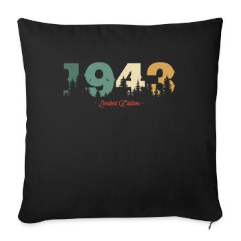 1943 Limited Edition - Sofakissenbezug 45 x 45 cm - Schwarz - Vorne