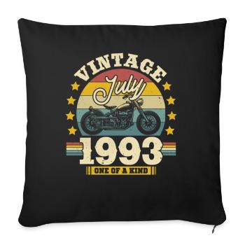 Birthday Gift - July 1993 - Sofa pillowcase 17,3'' x 17,3'' (45 x 45 cm) - black - Front
