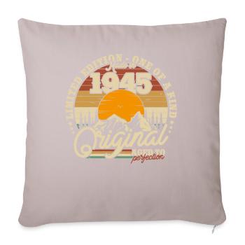 1945 Geburtstagsgeschenk - Sofakissenbezug 45 x 45 cm - helles Taupe - Vorne