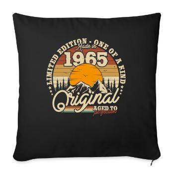 Geburtstagsgeschenk 1965 - Sofakissenbezug 45 x 45 cm - Schwarz - Vorne