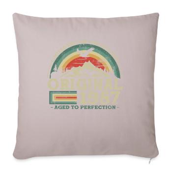 Birthday Gift 1957 - 66 years - Sofa pillowcase 17,3'' x 17,3'' (45 x 45 cm) - light taupe - Front