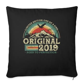 Cadeau Anniversaire 2019 - Joyeux 4e anniversaire! - Housse de coussin décorative 45 x 45 cm - noir - Devant