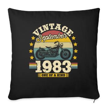 Geschenk Geburtstag September 1983 40 Jahre - Sofakissenbezug 45 x 45 cm - Schwarz - Vorne