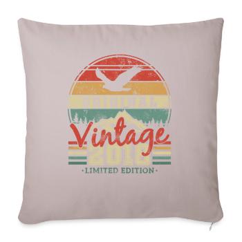 Gift Birthday Vintage 2018 - 5 years - Sofa pillowcase 17,3'' x 17,3'' (45 x 45 cm) - light taupe - Front