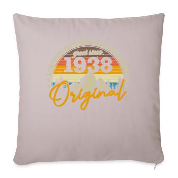 Geschenk 85. Geburtstag 1938 - Sofakissenbezug 45 x 45 cm - helles Taupe - Vorne