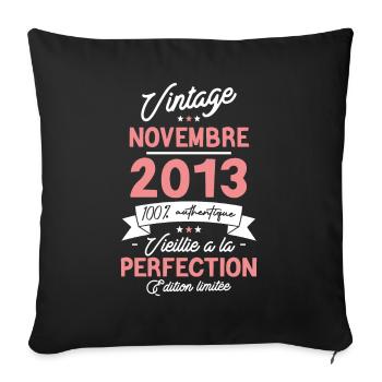 Birthday Gift November 2013 - Sofa pillowcase 17,3'' x 17,3'' (45 x 45 cm) - black - Front