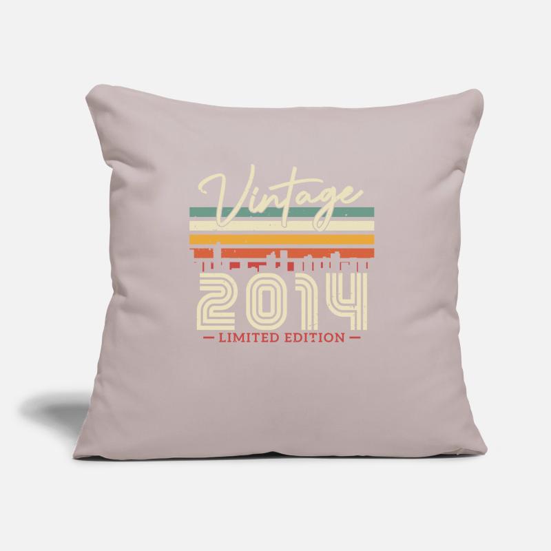 Millésime 2014 10 ans édition limitée Housse de coussin décorative 45 x 45 cm