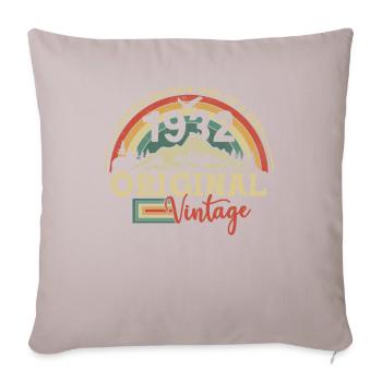 Born 1932 - 91/92 years - Vintage Birthday - Sofa pillowcase 17,3'' x 17,3'' (45 x 45 cm) - light taupe - Front
