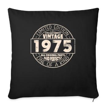 Millésime 1975 Cadeau, 48/49 Années - Housse de coussin décorative 45 x 45 cm - noir - Devant