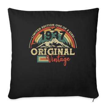 Original Vintage 1937 86/87 Ans - Sofa pillowcase 17,3'' x 17,3'' (45 x 45 cm) - black - Front