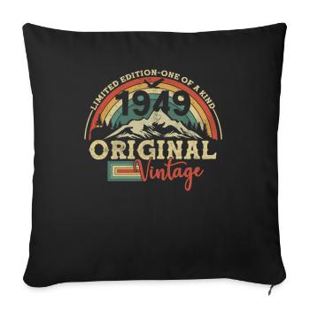 Original Vintage 1949 - Housse de coussin décorative 45 x 45 cm - noir - Devant