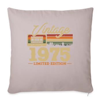 1975 - 48/49th birthday - Sofa pillowcase 17,3'' x 17,3'' (45 x 45 cm) - light taupe - Front