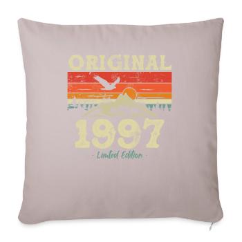 Cadeau d’anniversaire 1997 26/27 ans - Housse de coussin décorative 45 x 45 cm - taupe clair - Devant