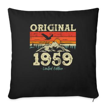 Retro Geschenk 1959 - Sofakissenbezug 45 x 45 cm - Schwarz - Vorne