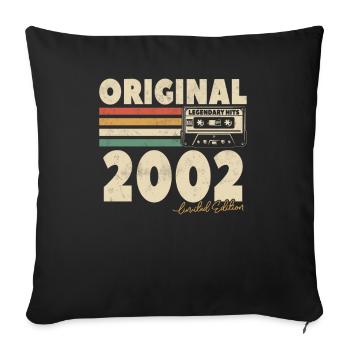 Vintage 2002 Gift - Sofa pillowcase 17,3'' x 17,3'' (45 x 45 cm) - black - Front