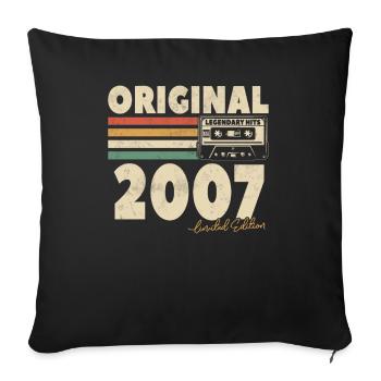 Vintage 2007 Gift - Sofa pillowcase 17,3'' x 17,3'' (45 x 45 cm) - black - Front
