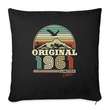 '61 Vintage Birthday - Sofa pillowcase 17,3'' x 17,3'' (45 x 45 cm) - black - Front