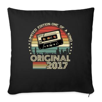 Vintage Birthday Gift 2017 - Sofa pillowcase 17,3'' x 17,3'' (45 x 45 cm) - black - Front