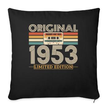 1953 Vintage Anniversary Edition - Housse de coussin décorative 45 x 45 cm - noir - Devant
