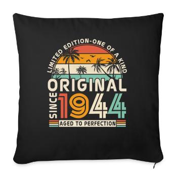 Vintage Original since 1944 79/80 years - Sofa pillowcase 17,3'' x 17,3'' (45 x 45 cm) - black - Front