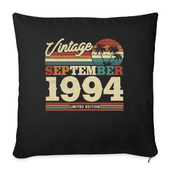Vintage Geburtstagsgeschenk 1994 - Sofakissenbezug 45 x 45 cm - Schwarz - Vorne