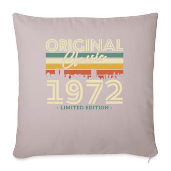 Vintage Birthday Gift 1972 - Sofa pillowcase 17,3'' x 17,3'' (45 x 45 cm) - light taupe - Front