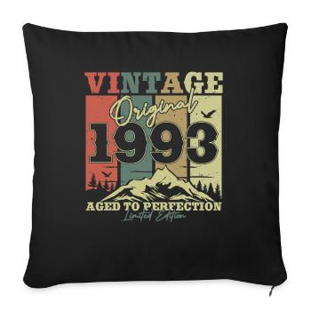 Original 1993 Vintage Birthday Retro - Sofa pillowcase 17,3'' x 17,3'' (45 x 45 cm) - black - Front