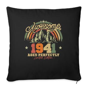 Vintage Birthday Gift 1941 82/83 Years - Sofa pillowcase 17,3'' x 17,3'' (45 x 45 cm) - black - Front
