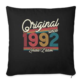 Vintage 1992 Geburtstagsgeschenk - Sofakissenbezug 45 x 45 cm - Schwarz - Vorne