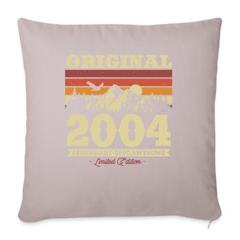 Vintage Gift 2004 - 19/20 years - Sofa pillowcase 17,3'' x 17,3'' (45 x 45 cm) - light taupe - Front