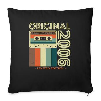 Vintage 2006 Gift - Sofa pillowcase 17,3'' x 17,3'' (45 x 45 cm) - black - Front