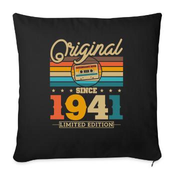 Originals 1941 82/83 Year Vintage Birthday - Sofa pillowcase 17,3'' x 17,3'' (45 x 45 cm) - black - Front