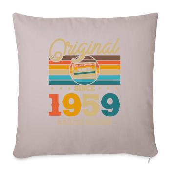 Vintage 1959 Birthday - Sofa pillowcase 17,3'' x 17,3'' (45 x 45 cm) - light taupe - Front