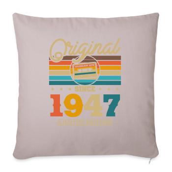 Vintage 1947 Birthday - Sofa pillowcase 17,3'' x 17,3'' (45 x 45 cm) - light taupe - Front