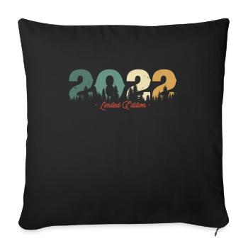 Vintage Nature Birthday Gift 2022 - Sofa pillowcase 17,3'' x 17,3'' (45 x 45 cm) - black - Front