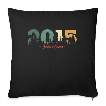 Vintage Nature Birthday Gift 8/9 Years - Sofa pillowcase 17,3'' x 17,3'' (45 x 45 cm) - black - Front
