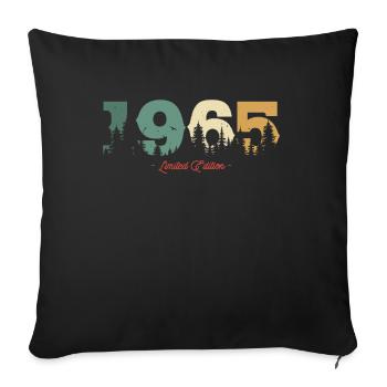 Vintage Nature Birthday Gift 1965 - Sofa pillowcase 17,3'' x 17,3'' (45 x 45 cm) - black - Front