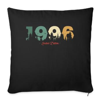 Vintage Nature Birthday Gift 1996 - Sofa pillowcase 17,3'' x 17,3'' (45 x 45 cm) - black - Front