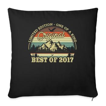 Retro Geburtstagsfreude 6-7 Jahre - Sofakissenbezug 45 x 45 cm - Schwarz - Vorne