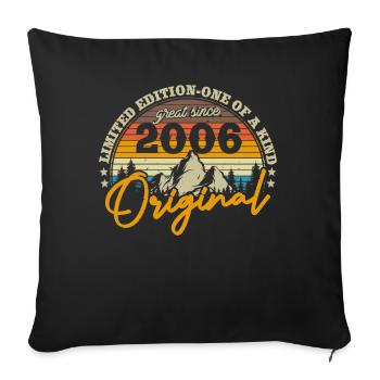 Retro 2006 Birthday Gift - Sofa pillowcase 17,3'' x 17,3'' (45 x 45 cm) - black - Front
