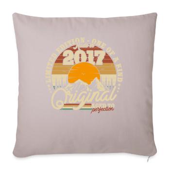 Nostalgie Cadeau 6/7 Anniversaire - Housse de coussin décorative 45 x 45 cm - taupe clair - Devant