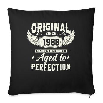 Millésime légendaire de 1988 - Housse de coussin décorative 45 x 45 cm - noir - Devant