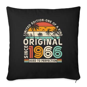 Légendaire né en 1966 - Housse de coussin décorative 45 x 45 cm - noir - Devant