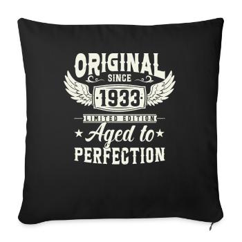 1933 Birthday legend - Sofa pillowcase 17,3'' x 17,3'' (45 x 45 cm) - black - Front