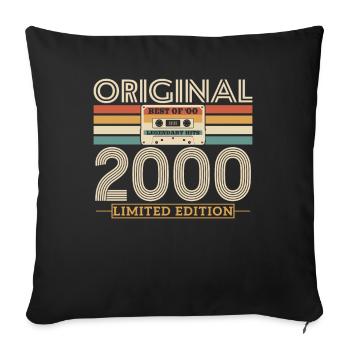 Année légendaire de naissance 2000 - Housse de coussin décorative 45 x 45 cm - noir - Devant